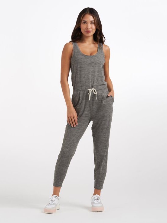 Vuori Lux Harem Jumpsuit In Heather Grey. Nwot!